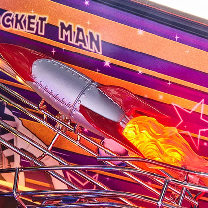 Rocket Sculpture w/ LED Flames
