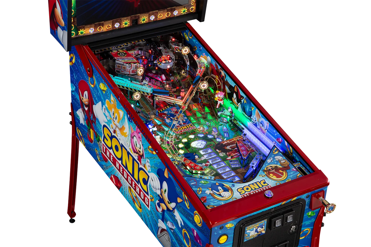 Sonic pinball playfield, 360 degree view
