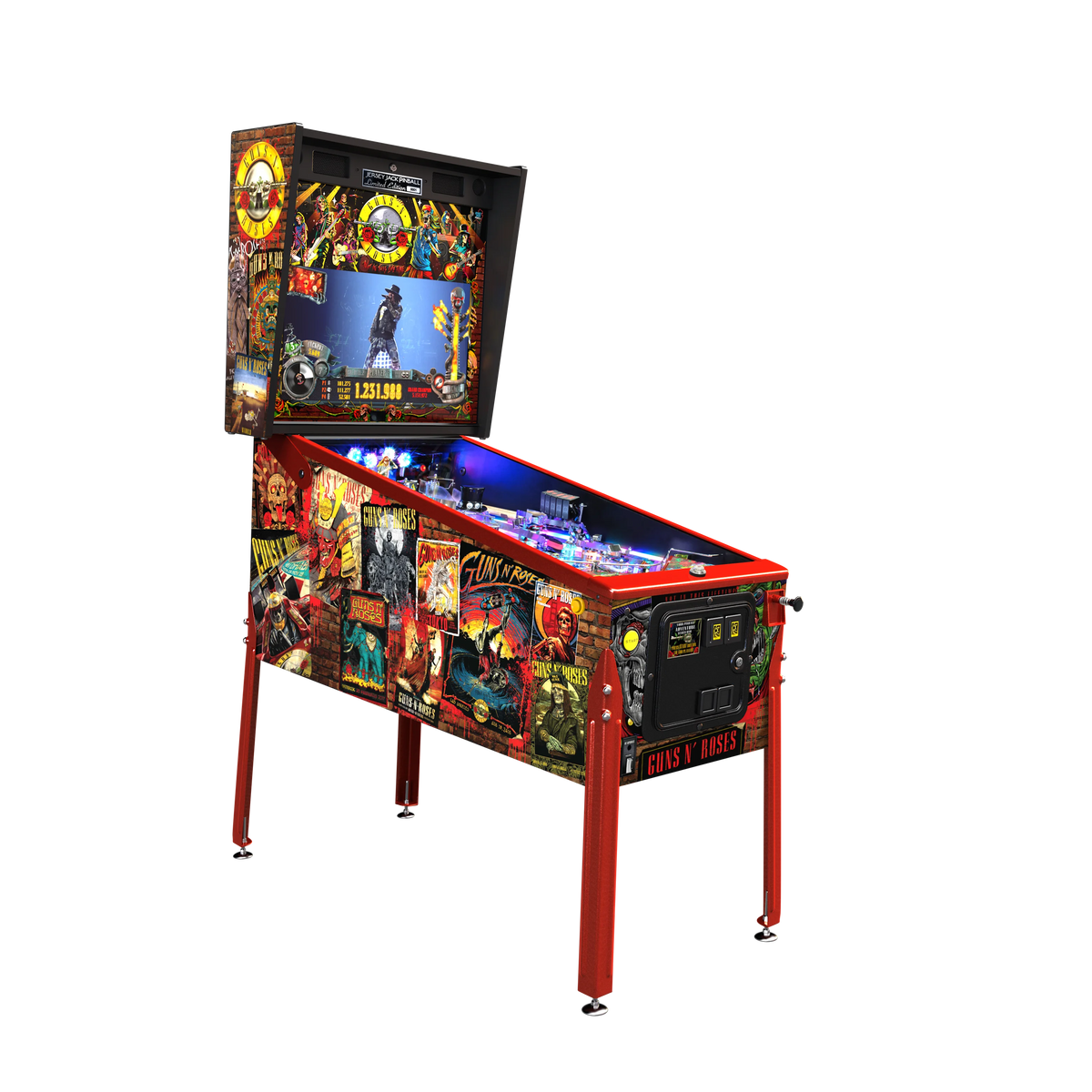 ガンズ ＆ ローゼズ　ピンボールマシン絵ガラス Guns N' Roses Pinball | Jersey Jack Pinball | Buy Direct