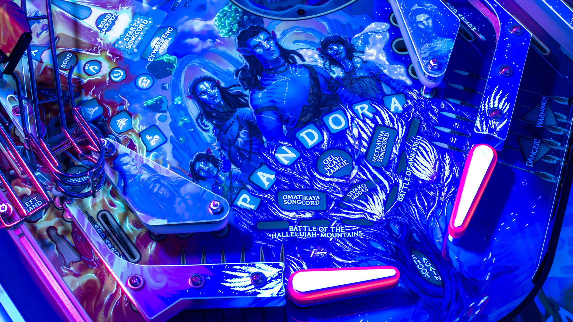 UV Reactive Playfield Art and Flippers